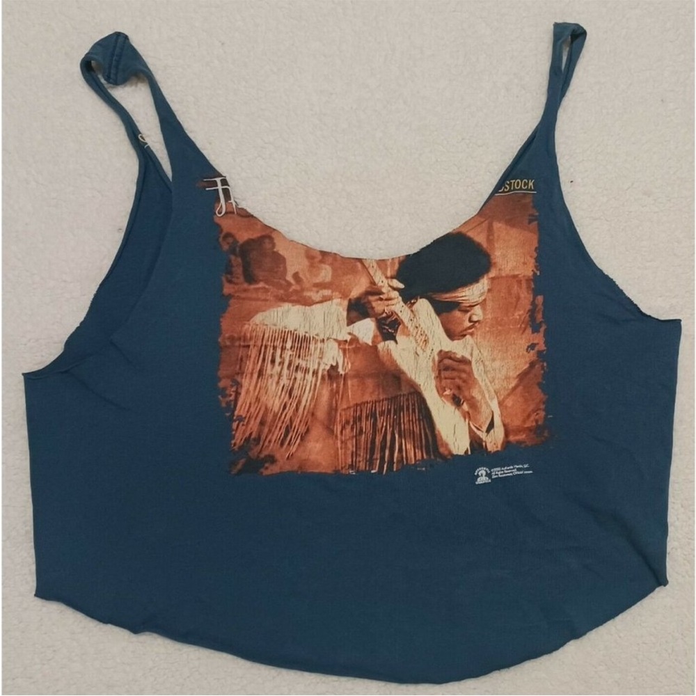 Furst Of A Kind LF stores Shirt Womens Crop Top Tank Top 2000 Jimi Hendrix Sz L